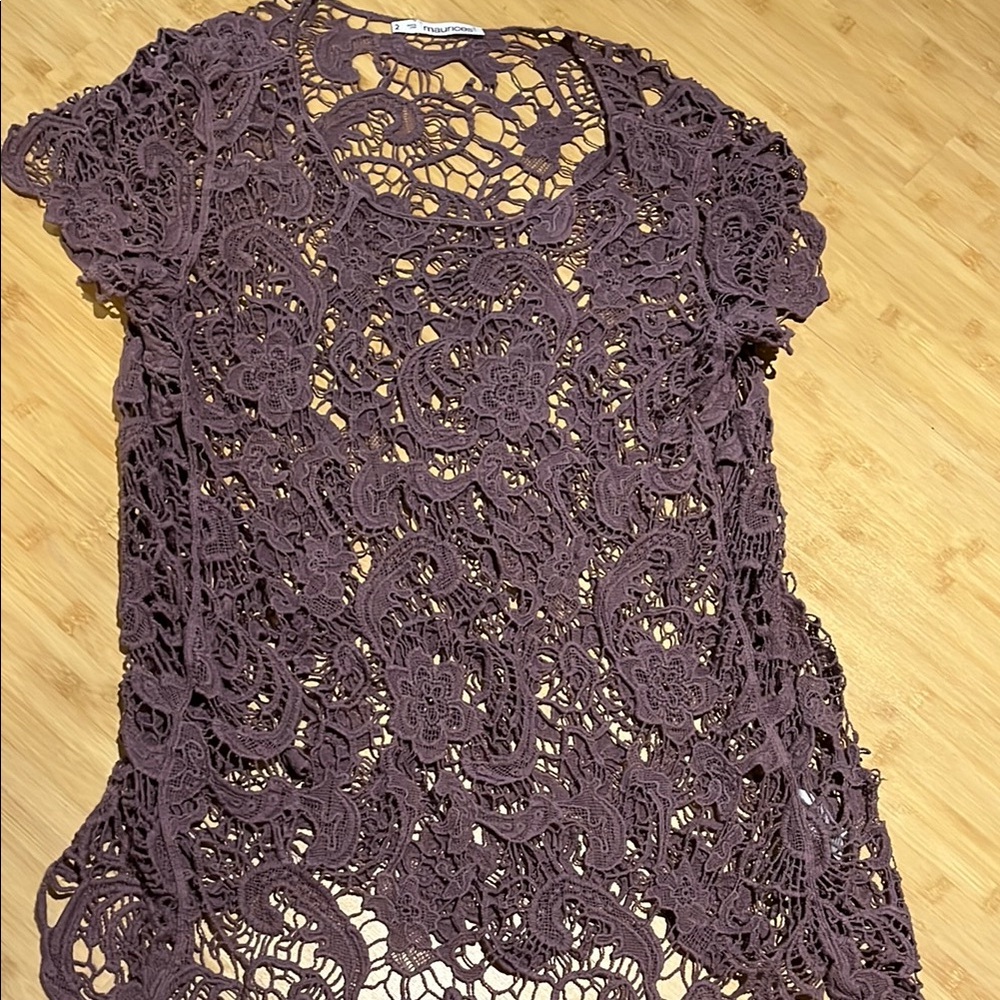 Maurices Purple Lace Shirt
